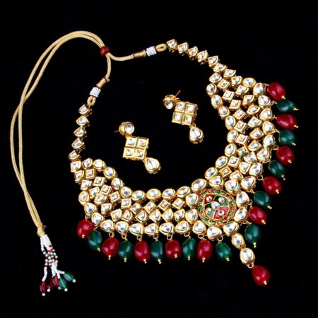 Pearlz Gallery Kundan meena jewellery set
