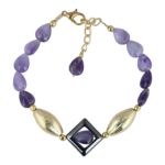 Pearlz Gallery Amethyst And Hematite Beads Bracelet