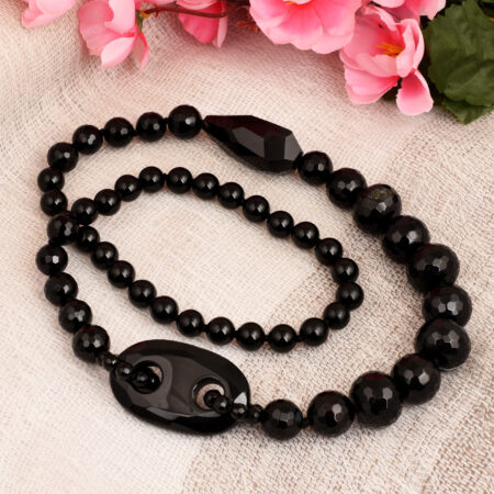Pearlz Gallery Black Agate 30 Inches Designer Endless Necklace