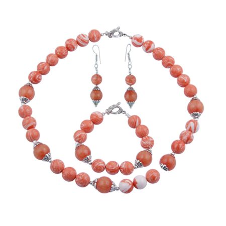 Pearlz Ocean Dyed Quartzite and Mosaic Beads 3-Pieces Necklace Set