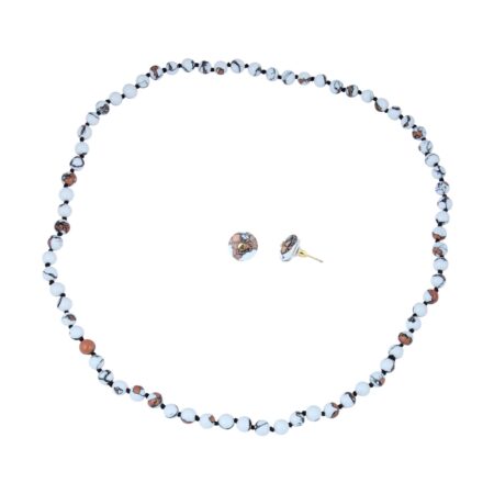 Pearlz Gallery Enthrall Round And Roundel Shaped Mosaic Necklace Set For Women
