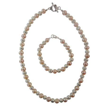 Pearlz Gallery Freshwater Pearl 2-Pieces Necklace Set.