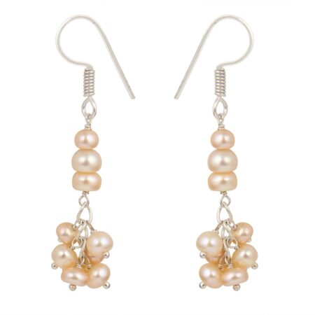 Pearlz Ocean Magnificant Set with Charming Orange Freshwater Pearl or women.