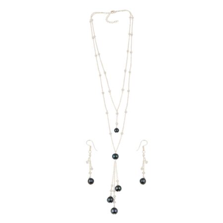 Pearlz Gallery Sublime Necklace Set With Roundish And Roundal Shape With Elegant Earring.