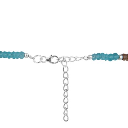 Pearlz Ocean Faceted Andalusite And Apatite Silver Necklace