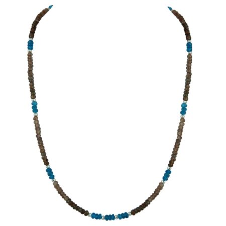 Pearlz Ocean Faceted Andalusite And Neon Apatite Silver Necklace