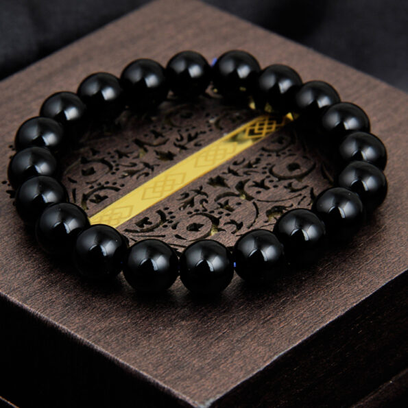 Pearlz Gallery Black Onyx Beads Bracelet For Women and Girls