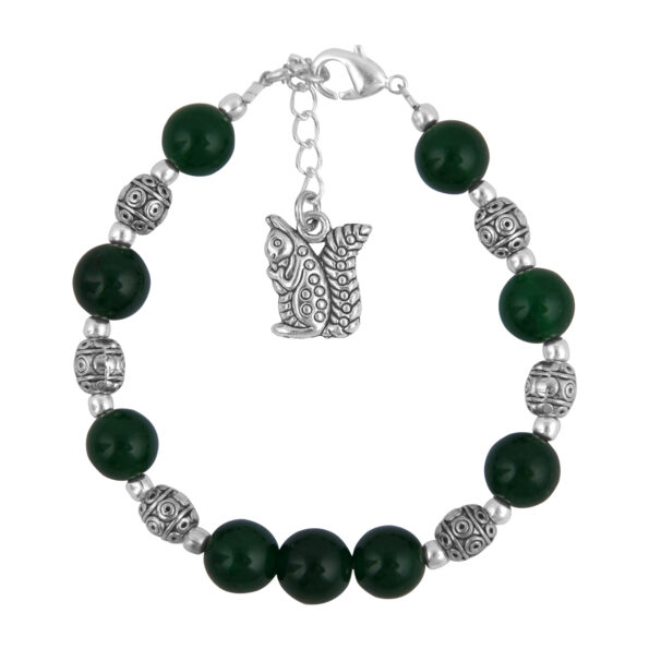 Pearlz Ocean Green Jade Beads Bracelet