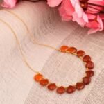 beads necklace, carnelian necklace, necklace for women, gemstone necklace, stone necklace, beads necklace for girls