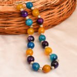 The Multicolor Rendezvous 18" Multi Agate Beads Necklace