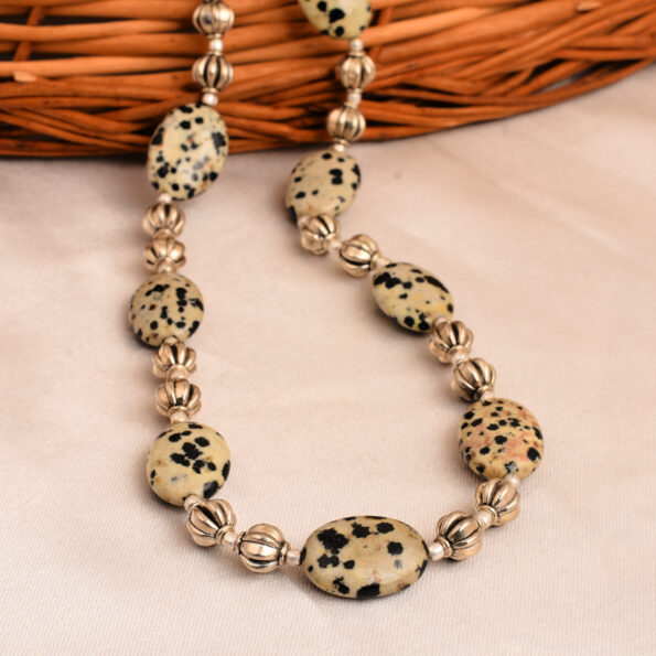 Peralz gallery Desire 18" Dalmatian Jasper Beads Necklace