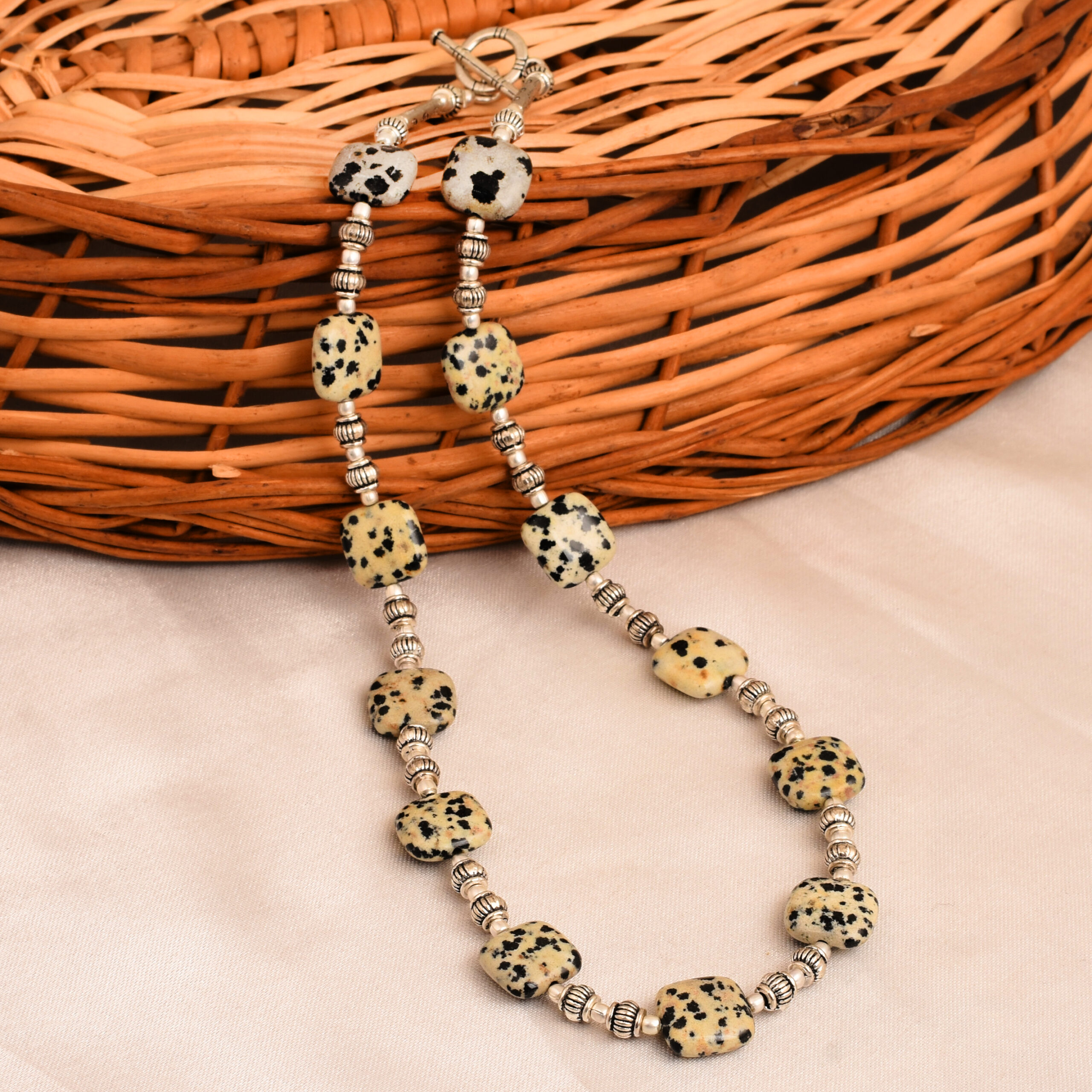Dalmatian Jade Beads for Jewelry Making - Dearbeads