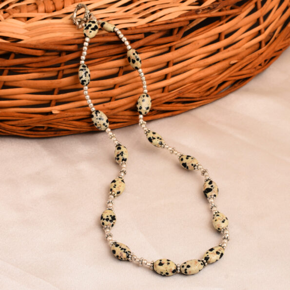 Pearlz Gallery Designed To Attract 18" Dalmatian Jasper Beads Necklace