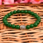 Pearlz Gallery Green Jade Gemstone Beads Bracelet For Women & Girls