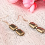 beads earrings, beads earrings for women, beads earrings for girls, girls earrings, pyrite earrings