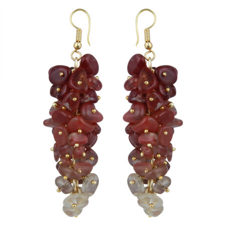 Pearlz Gallery Attractive Sunstone Beads Earrings for Women