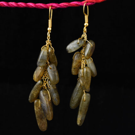 beads earrings, beads earrings for women, labradorite earrings