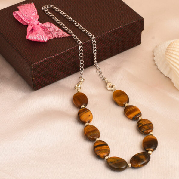 beads necklace, tiger eye necklace, beads necklace for women, tiger eye beads necklace
