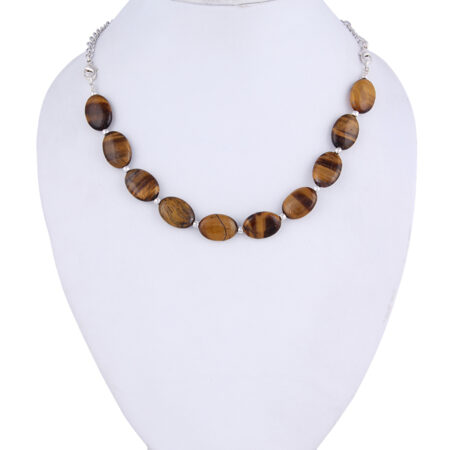 Pearlz Gallery Tiger Eye Gemstone Beads Necklace For Women