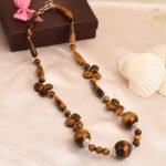 Pearlz Gallery Round Multicolored Three Strands Jade Gemstone 18 Inch Necklace For Women