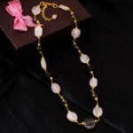 Pearlz Gallery Meticulous Round, Hollow coin, Drum, Rice, Swirl Drum Shaped Dyed lapis lazuli Beads Necklace For Women