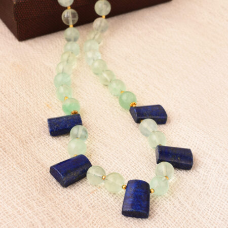Pearlz Gallery Passionate Lapis Lazuli Gemstone Beads Necklace For Women