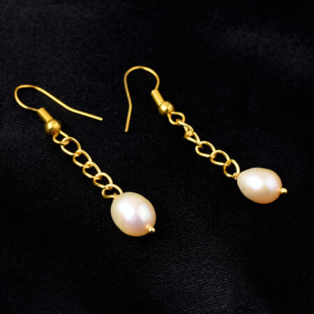 Pearlz Gallery Orange Freshwater Pearl Earrings For Women