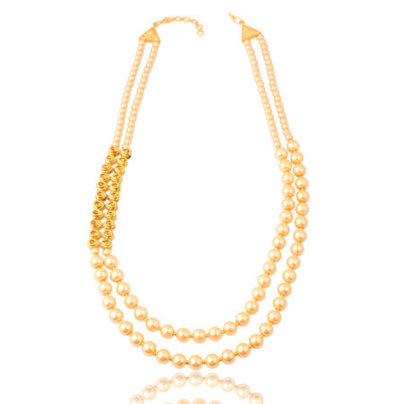 Pearlz Gallery Orange Freshwater Pearl Necklace For Women
