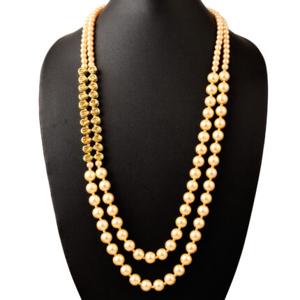 pearl necklace, orange pearl necklace, freshwater pearl necklace, orange freshwater pearl necklace