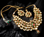 kundan necklace set, kundan necklace, kundan necklace with earring, kundan jewellery set