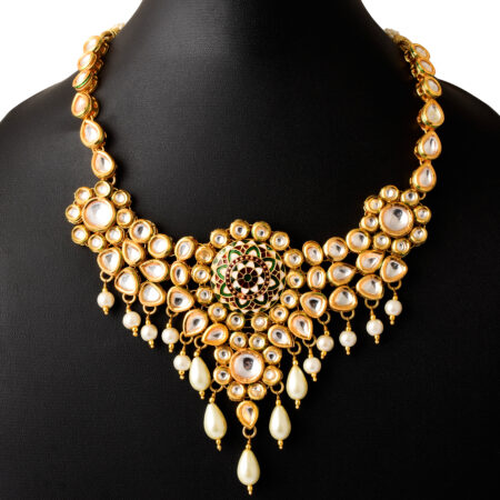 kundan necklace set, kundan jewellery set, kundan necklace with earring