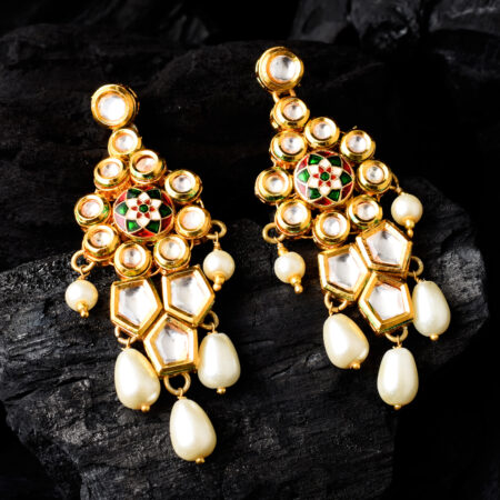 Pearlz Gallery Meenakari Kundan jewellery Set For Women