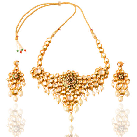 Pearlz Gallery Meenakari Kundan jewellery Set For Women