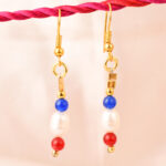 beads earrings, freshwater pearl earring, pearl earring for women, white pearl earring, pear l earring for girls