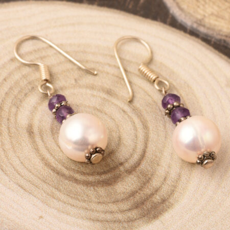 Pearlz Gallery Pretty White Freshwater Pearl Earrings For Women