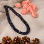 pearl necklace, freshwater pearl necklace, blue pearl necklace, pearl necklace for women