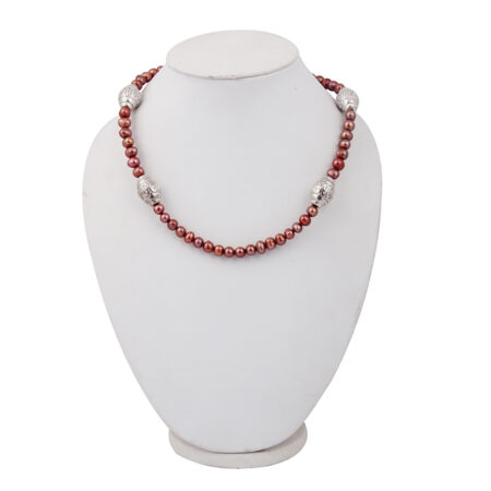 Pearlz Gallery Aesthetic Galore Dyed Freshwater Pearl & Alloy Beads Necklace
