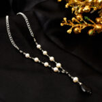 pearl necklace, orange pearl necklace, freshwater pearl necklace