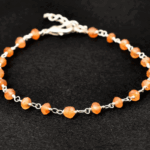 Pearlz Ocean Carnelian Gemstone Beads Bracelet For Girls and women