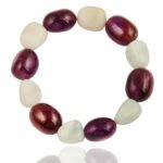 Pearlz Gallery Amethyst and Amazonite Tumble shaped Pink-Green Coloured Unisex Stone Bracelet for Men and Women.