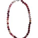 Banded Agate Beads 18" Bold Necklace
