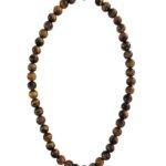 Yellow Tiger Eye Gemstone 18" Bold Necklace