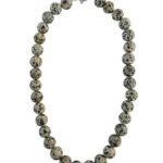 Dayed Green Quartz  Gemstone Beads 18" Bold Necklace