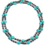 Pearlz Ocean Bead Lane Hematite & Mosaic Beads 38 Inches Necklace