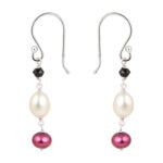 Artistic 925 Silver Fresh Water Pearl Earrings by Pearlz Gallery