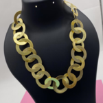 Brass silver plated necklace