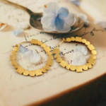 Brass Gold Plated Mett Finesh Earrings