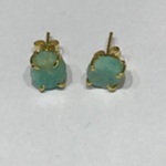 Brass Gold Plated Studs With Stone