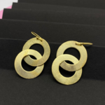 Brass gold plated earrings