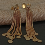 Brass gold plated plain earring